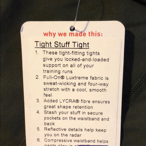 NWT LULULEMON Tight Stuff Tight Gator Green GTRG - Picture 7 of 7